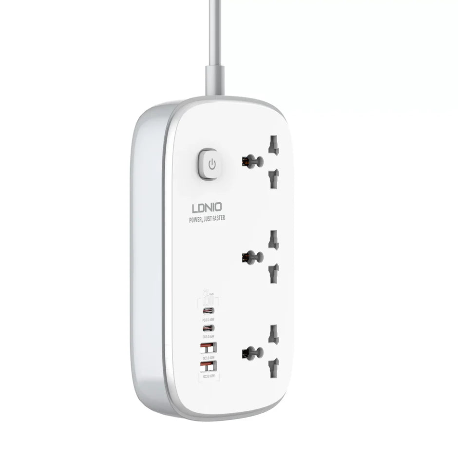 3 AC Outlets 4 USB Power Strip SC3416 - Saif Al Najmi Kw